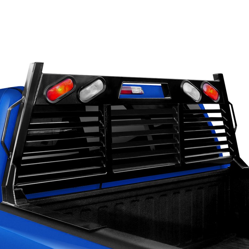 Fro110-10-4008 Full Louvered Heavy Duty Headache Rack With Lights For 2004-2012 Ford F150