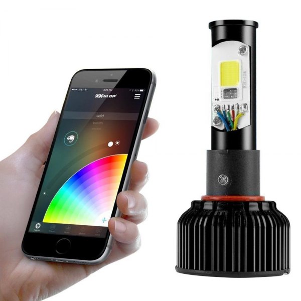 XK Glow XKGXK042004-HB4 2 in 1 Smartphone Controll RGB LED Headlight Bulb XK Glow XKGXK042004-HB4 2 in 1 Smartphone Controll RGB LED Headlight Bulb