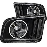 121033 2005 - 2009 Mustang Headlights Black With Halo Ccfl