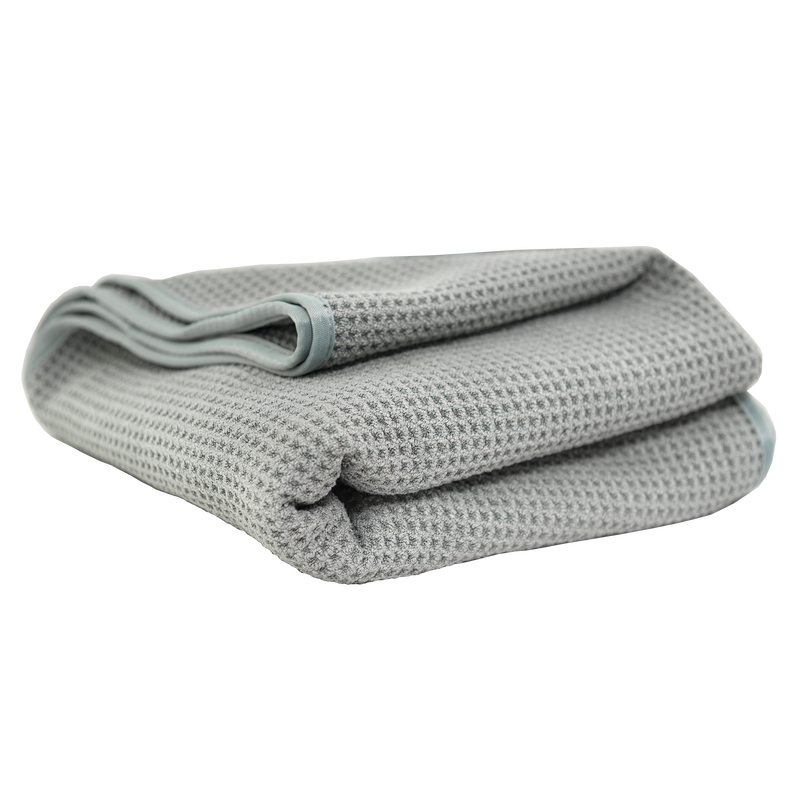 CHGMIC-781-01 36 x 25 in. Gray Matter Silk Effect Super Soft Microfiber Waffle Weave Dryer Towel