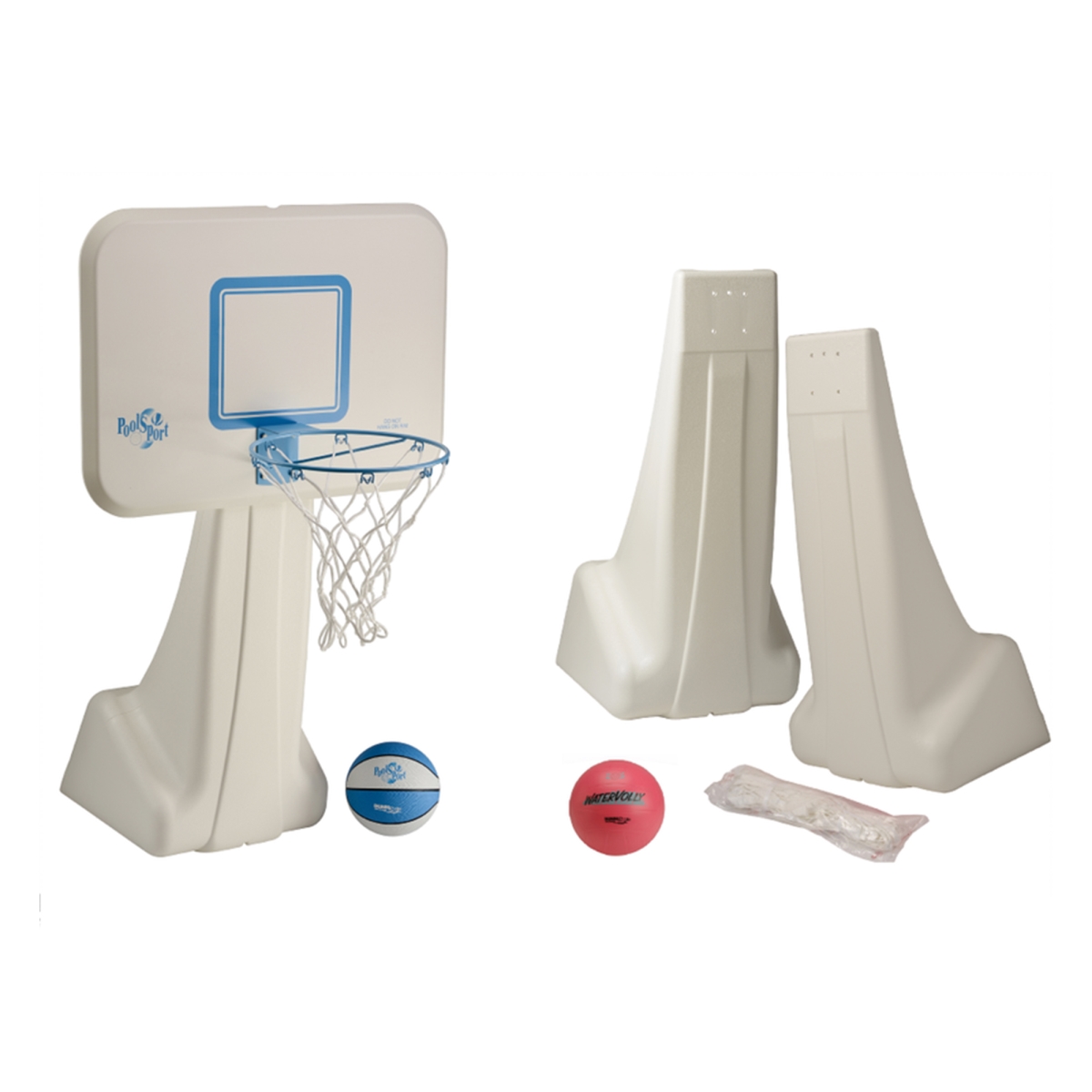 DNPBV700 Poolsport Stainless Basketball & Volleyball Combo