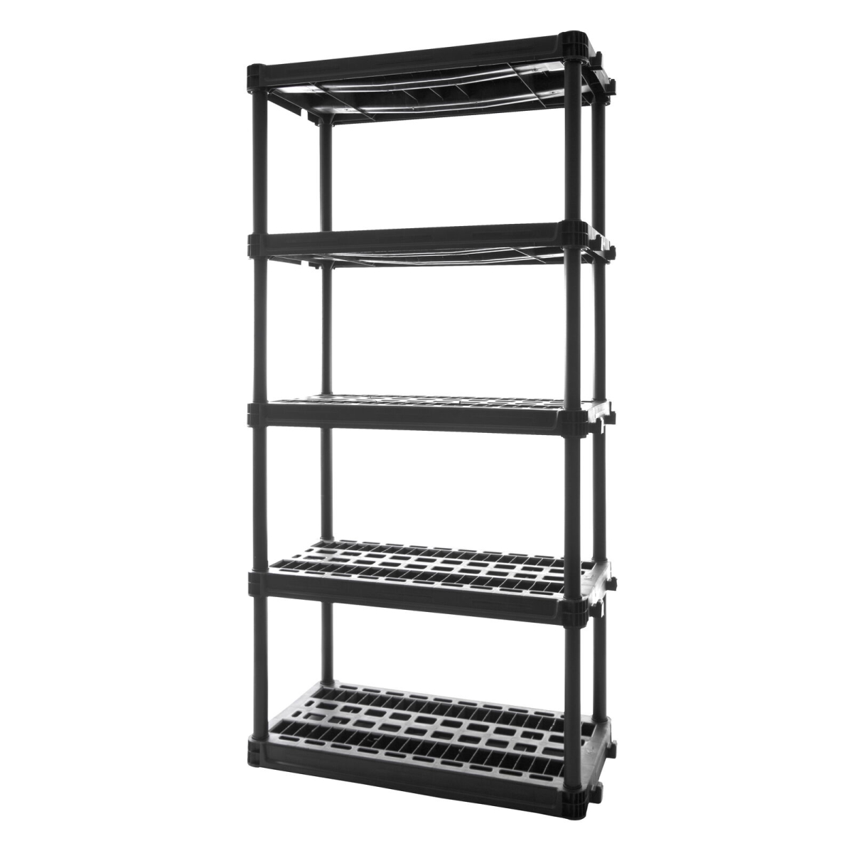 UPC 024099000314 product image for Plano PLNPLA9618SB 150 lbs 5-Shelf Heavy Duty Plastic Storage Shelves, Black | upcitemdb.com