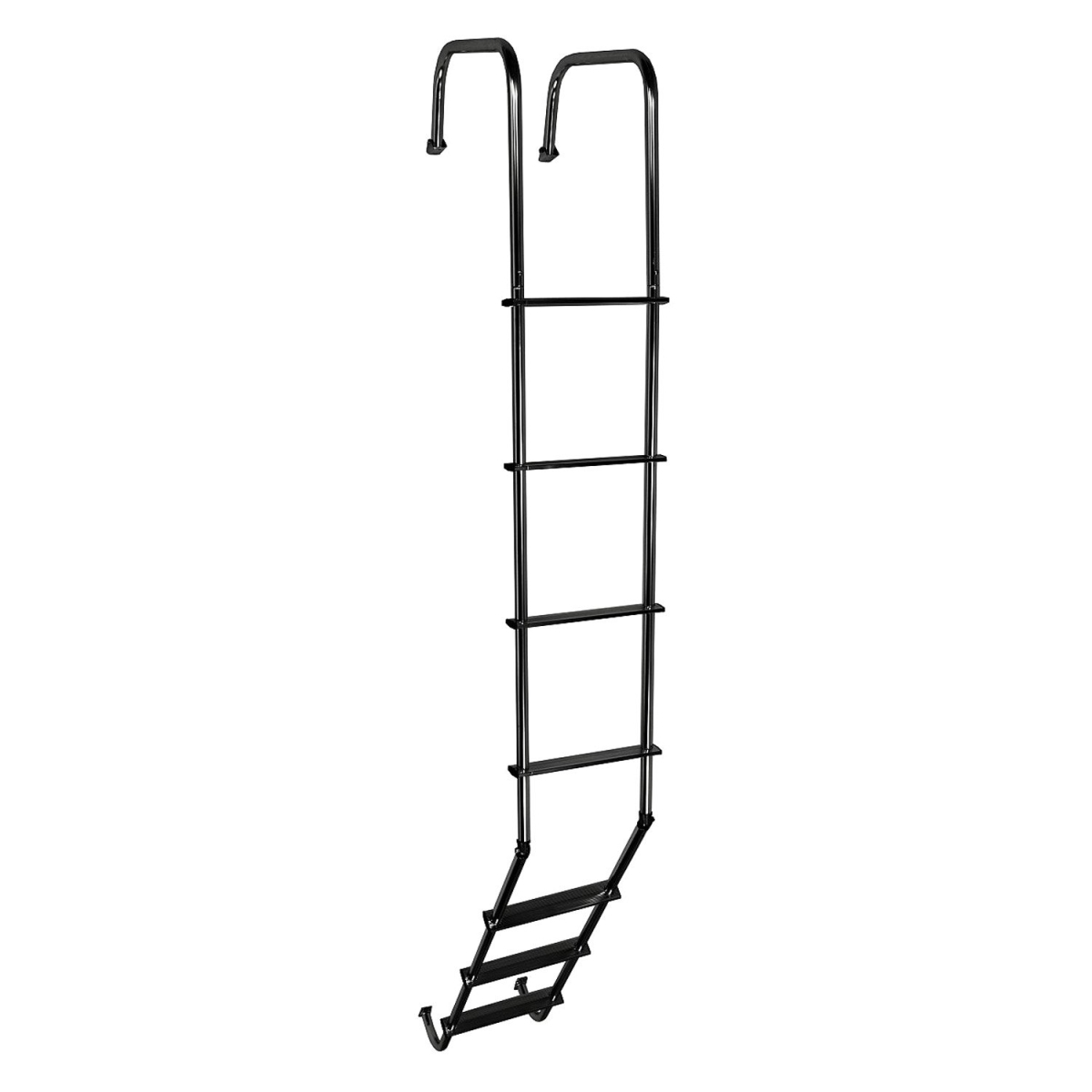 La-401ba Outdoor Rv Ladder Universal Ladder - Powder Coat Over Anodized Aluminum, Black