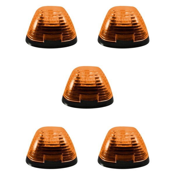 Rec264143am Cab Light Kit Amber Lens With Amber Led For 1999-2014 Ford Super Duty, 5 Piece
