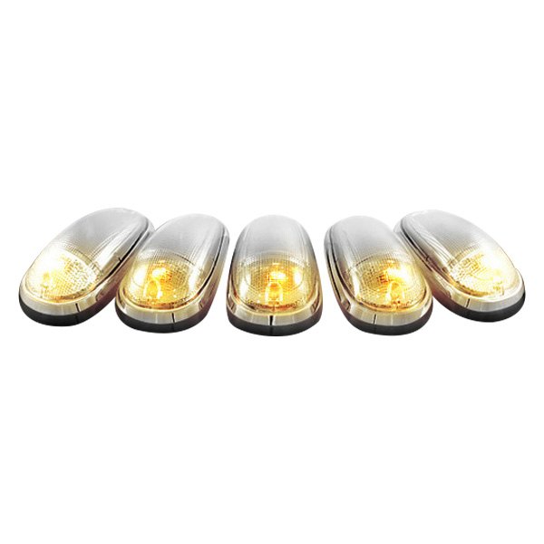 Rec264146cl Lights Clear Lens Chrome Base Amber Led Bulbs With Wiring For 2003-2014 Ram 2500hd & 3500hd, 5 Piece