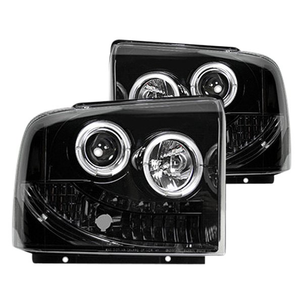 Rec264193bk Excursion Projector Headlights Smoke Lens For 2005-2007 Super Duty