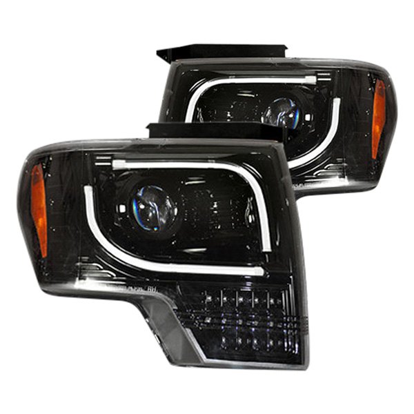 Rec264273bkc Projector Headlights With Ultra High Power Amber Led Turn For 2013-2014 F150 Raptor