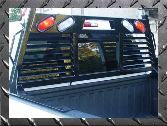 Fro110-19-9009 Headache Rack With Lights For 1999 Ford F250 & F350 Full Louvered Heavy Duty