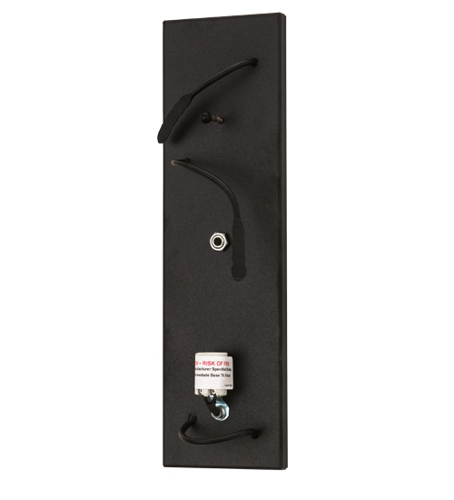 105137 Black Wall Sconce Hardware, 4 In.