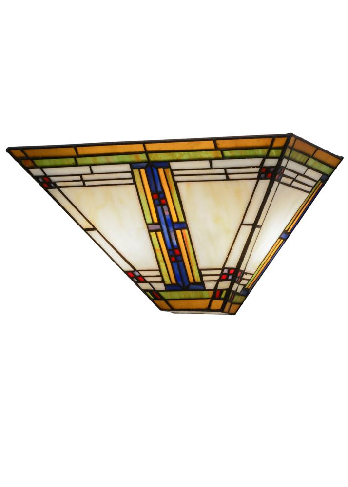 144967 7 X 15 X 7 In. 2-light Nevada Wall Sconce - Beige, Yellow & Blue