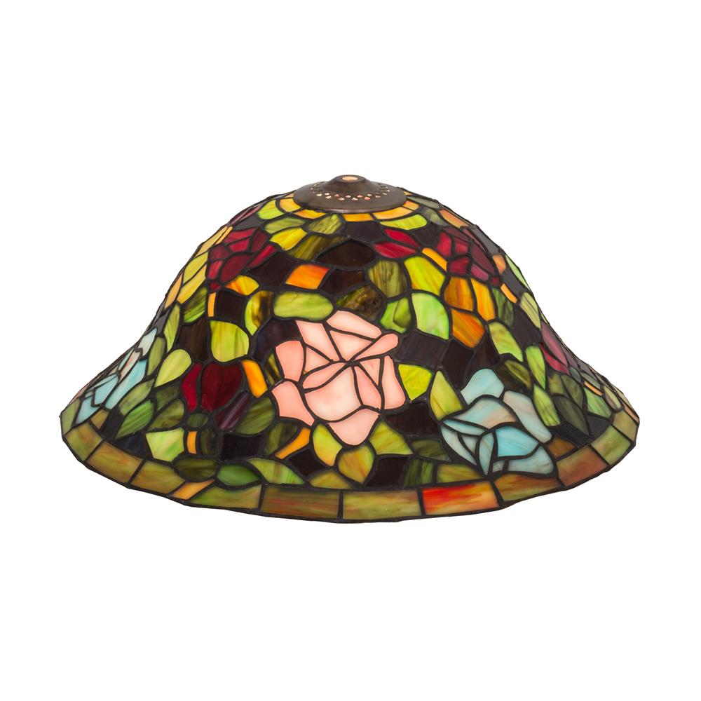10689 6.75 X 16 In. Tiffany Rosebush Shade Lamp, Multicolor
