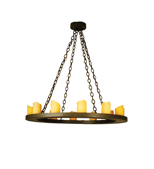176382 36 In. Wide Loxley 12 Light Chandelier