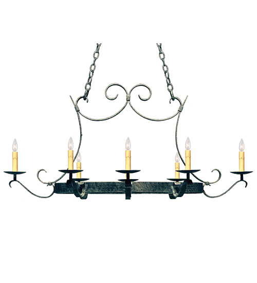 117018 51 In. Handforged Oval Pot Rack