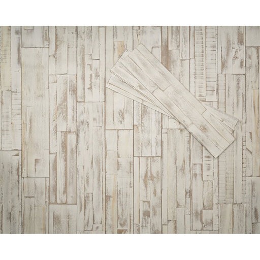 Mywoodwall 100100103 Brushed Coral Wood Panel - Warm White