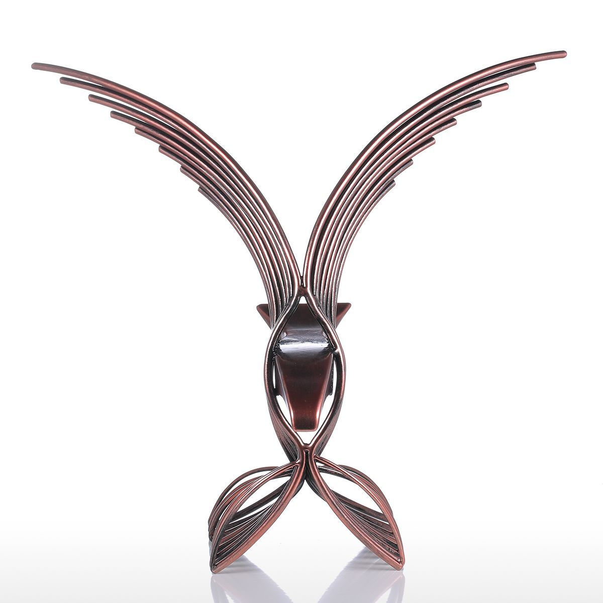 A110 Handmade Bronze Eagle Iron Figurine - 13.4 X 8.3 X 12.2 In.