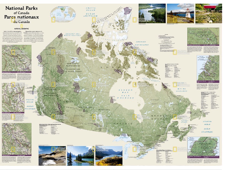 Re01020682 Canada National Parks Map - Folded And Polybagged