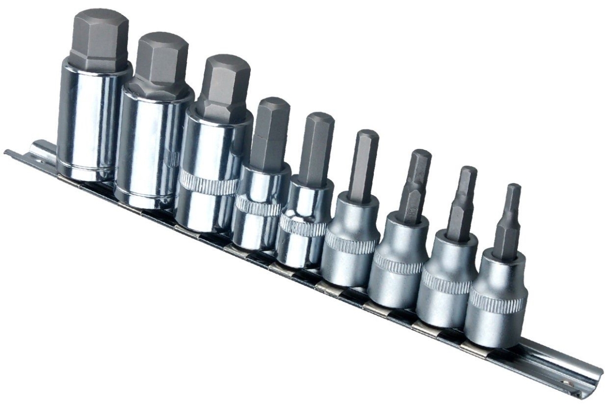 Nati 45984 Piece Of 9 Speedway, Drive Sae Hex Socket Set - 0.3 X 0.5 In.