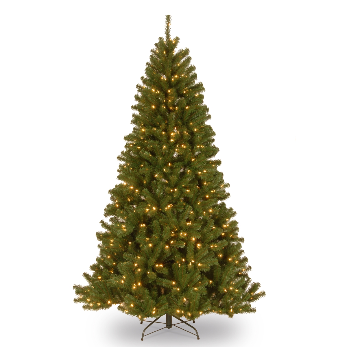 National Tree Nrv7-300-65 6.5 Ft. North Valley Spruce Hinged Tree With 450 Clear Lights
