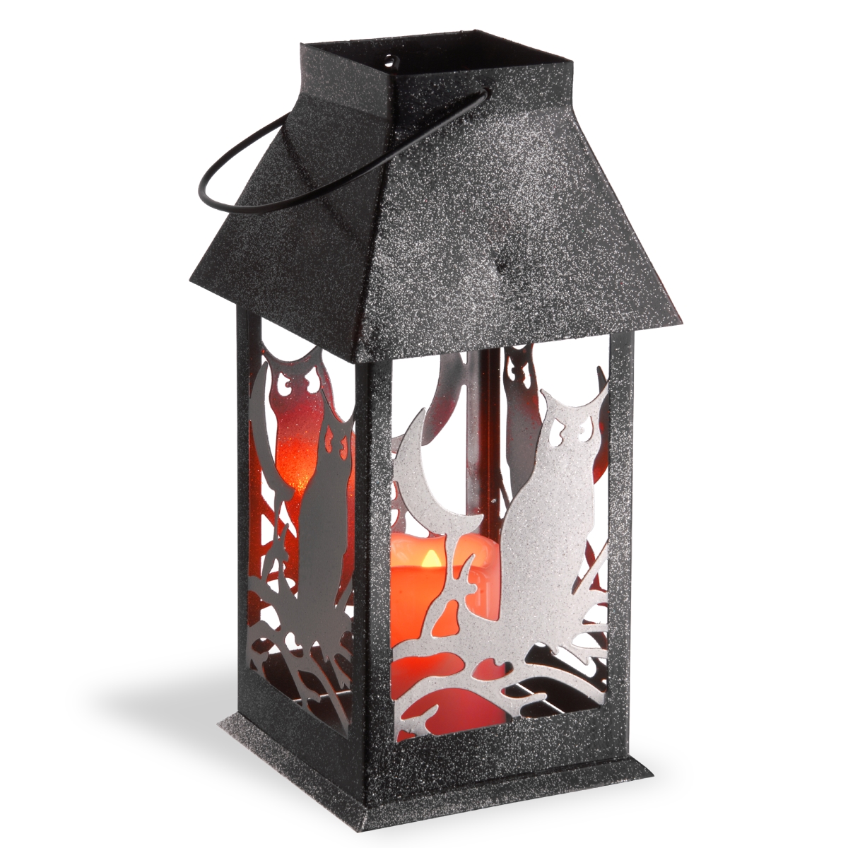 11.6 In. Owl Lantern With Led Lights
