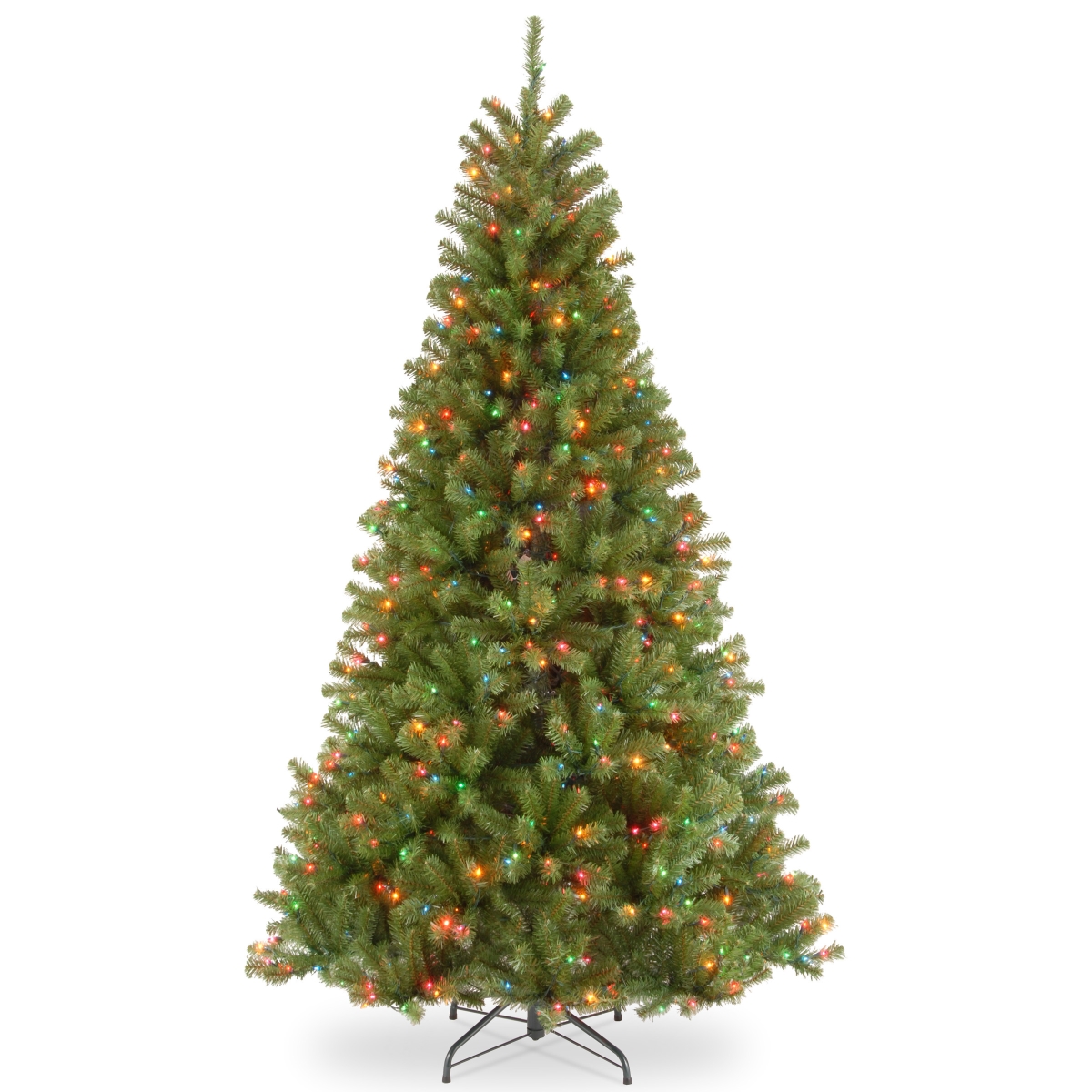 National Tree Nrv7-301-70 7 Ft. North Valley Spruce Hinged Tree With 500 Multi Lights