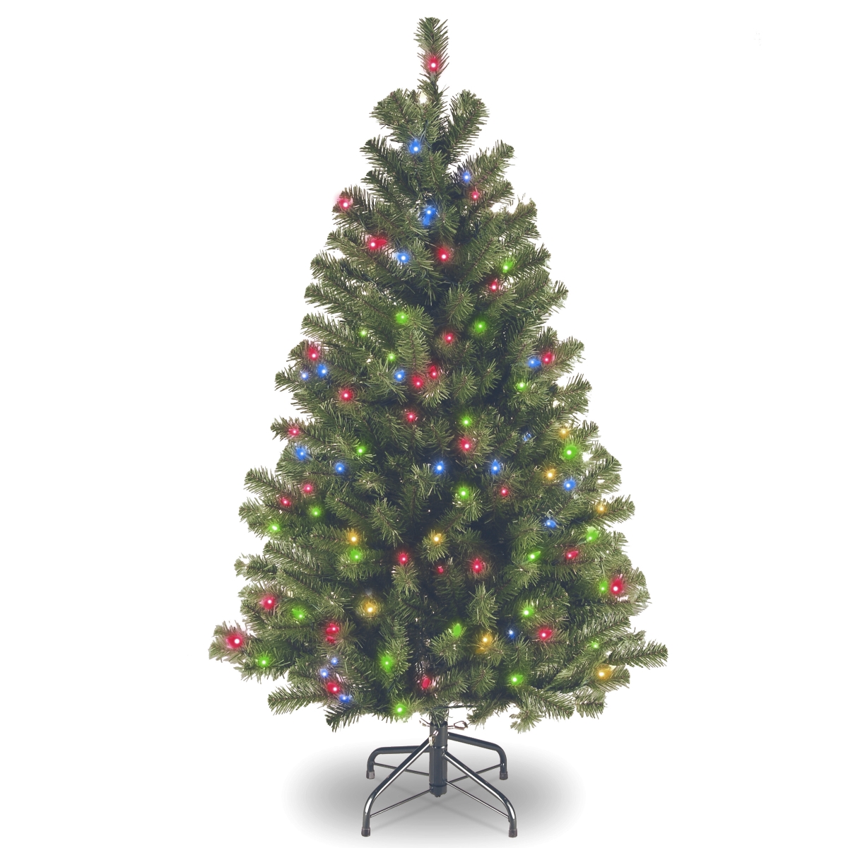 National Tree Nrv7-301-45 4.5 Ft. North Valley Spruce Tree With 200 Multicolor Lights