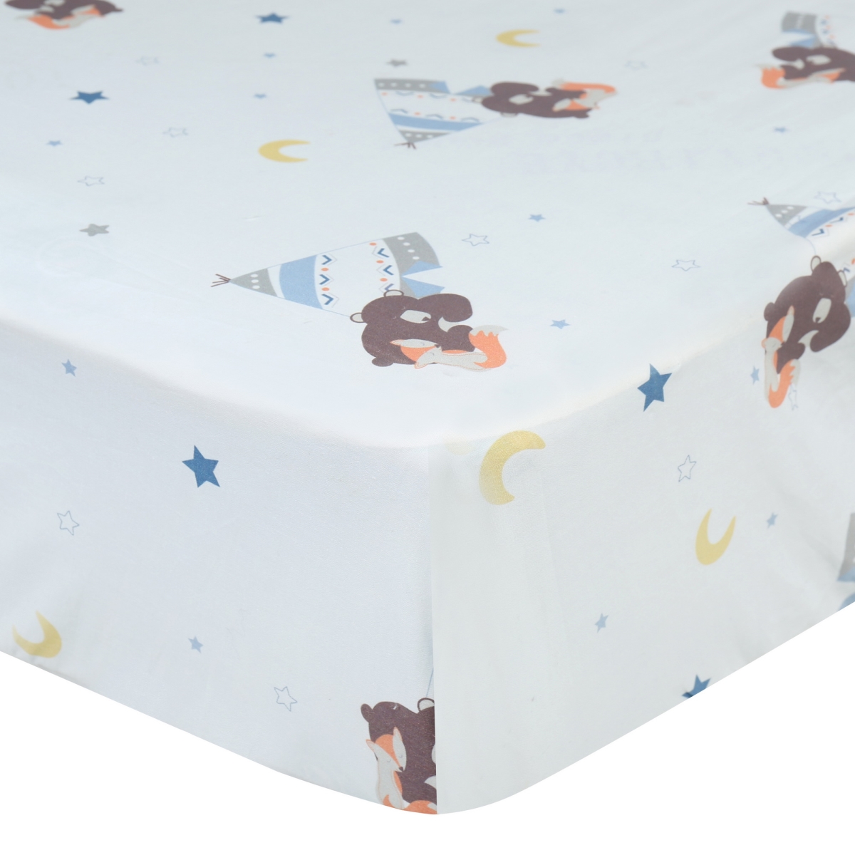 6062d Be Brave Fitted Crib Sheet - 28 X 52 X 7.5 In.