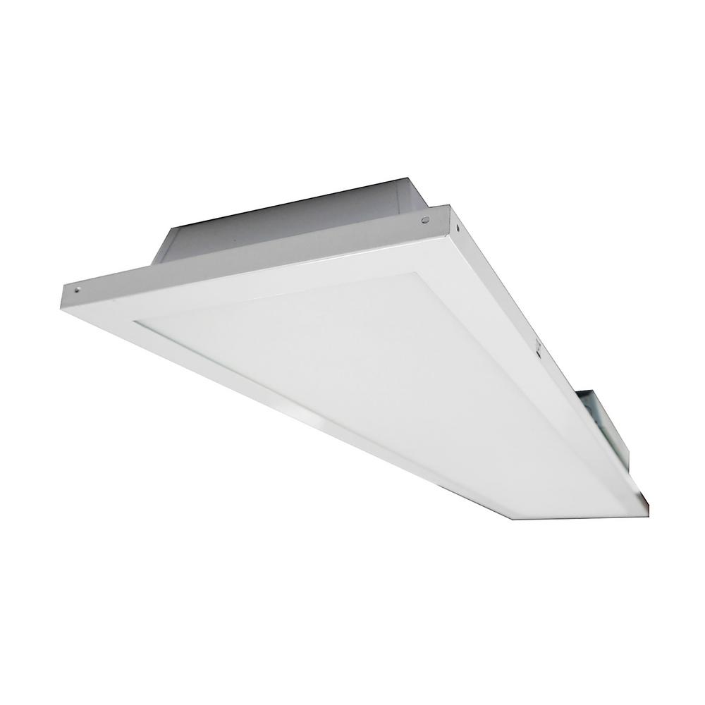T4c-14-mv-50 1 X 4 Ft. Led Troffer With Textured Diffuser, White - 5000k