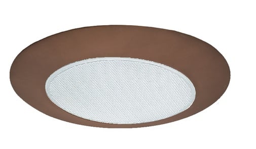 6 In. Recessed Shower Trim With Albalite Lens, Bronze