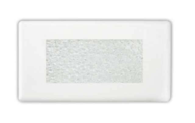 15812cover 10 In. Textured Glass Step Light Faceplate Cover