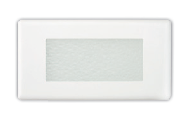 15813cover 10 In. Textured Frosted Glass Step Light Faceplate Cover