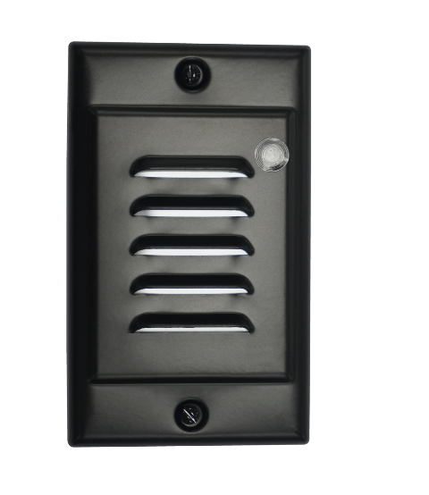 Vertical Faceplate For Led Step Light With Photocell - Black