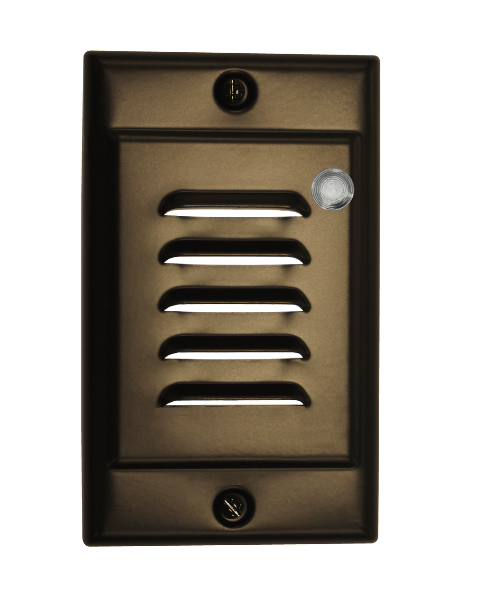 Fpvob-pc Vertical Faceplate For Led Step Light With Photocell - Oil-rubbed Bronze