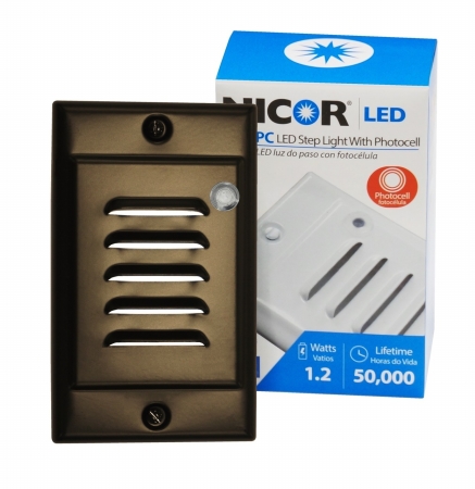 Stp-10-120-vob-pc Led Step Light With Photocell Sensor - Oil-rubbed Bronze Vertical Faceplate