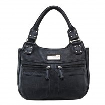 Bwc001 Hobo Bag With Pockets- Black