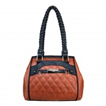 Bwf003 Braided Tote - Brown With Black