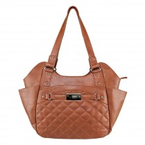 Bwl002 Quilted Hobo, Large - Brown