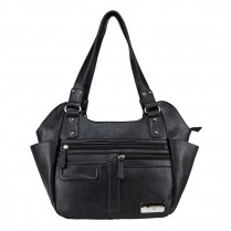 Bwm001 Hobo Bag With Pockets, Large - Black