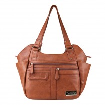 Bwm002 Hobo Bag With Pockets, Large - Brown
