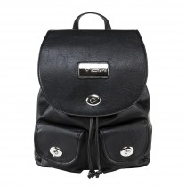 Bwp001 Womens Backpack With Pocket - Black
