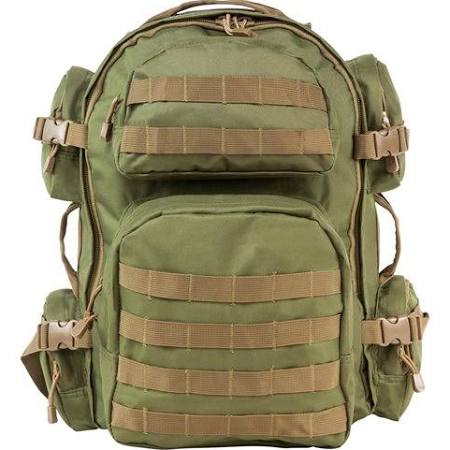 Tactical Backpack With Tan Trim - Green