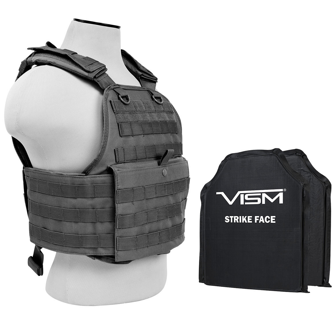 Bscvpcv2924u-a Soft Ballistic Panel And Plate Carrier Combo, Urban Gray
