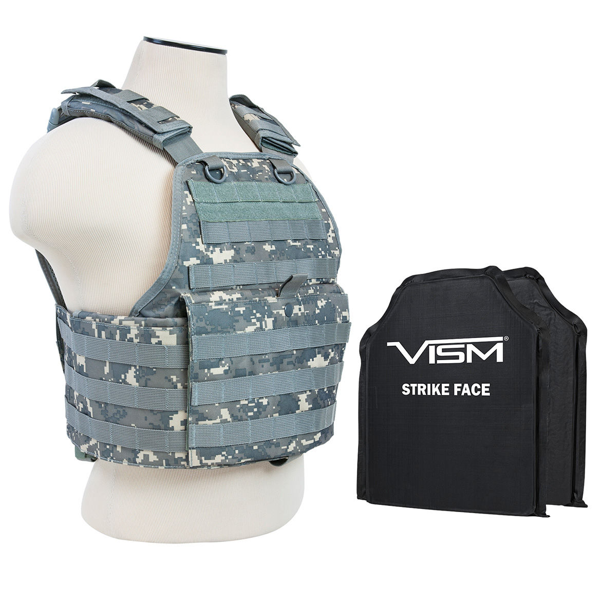 Bscvpcv2924d-a Soft Ballistic Panel And Plate Carrier Combo, Digital Camo - 10 X 12 In.