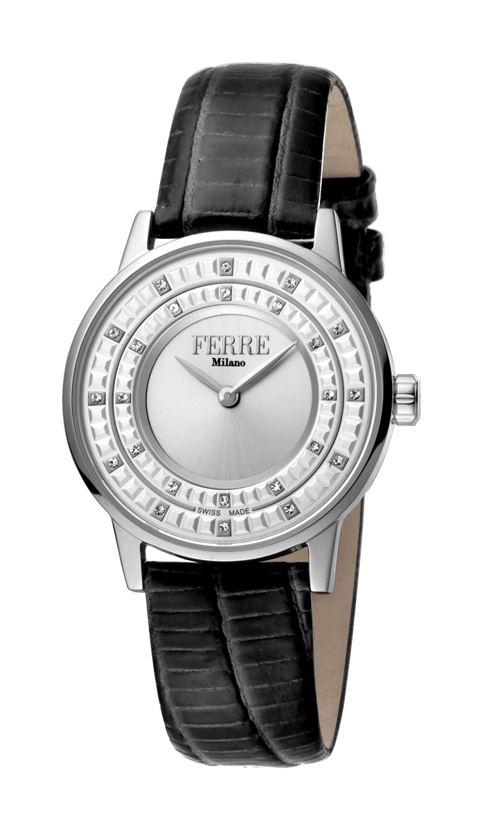 Fm1l102l0011 Womens Leather Silver Tone Dial Watch