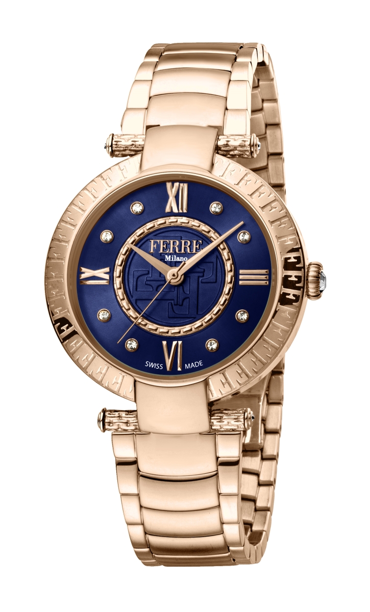 Fm1l104m0091 Womens Stainless Steel Blue Dial Bracelet Watch