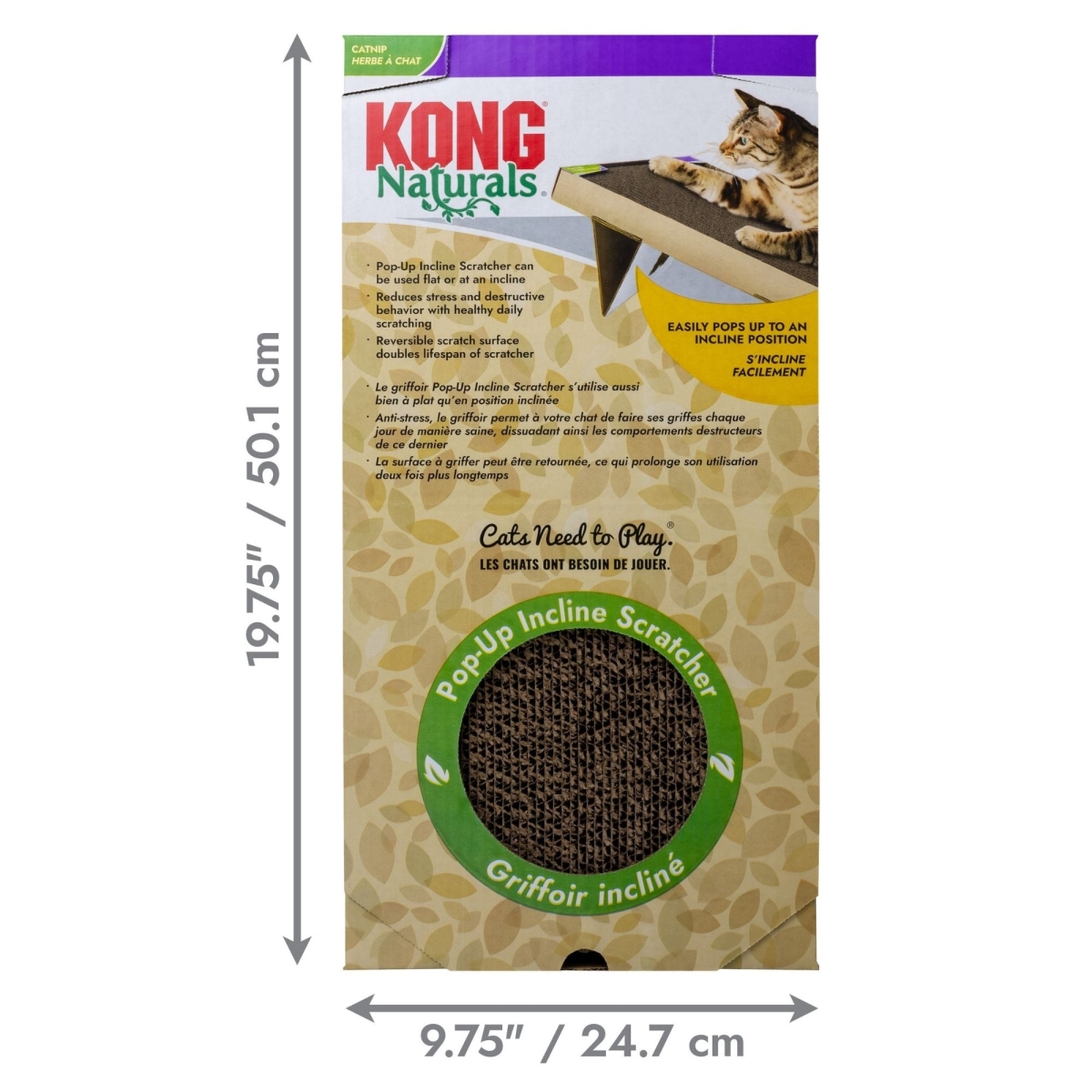 35585530147 Naturals Pop-Up Incline Cat Scratcher, One Size