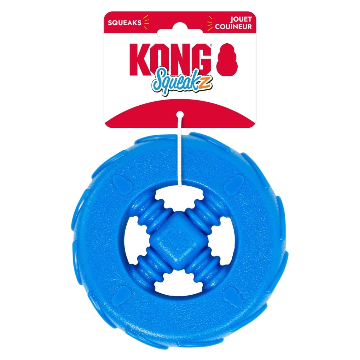 35585014906 Squeakz Wheel Dog Toy, Blue - Medium