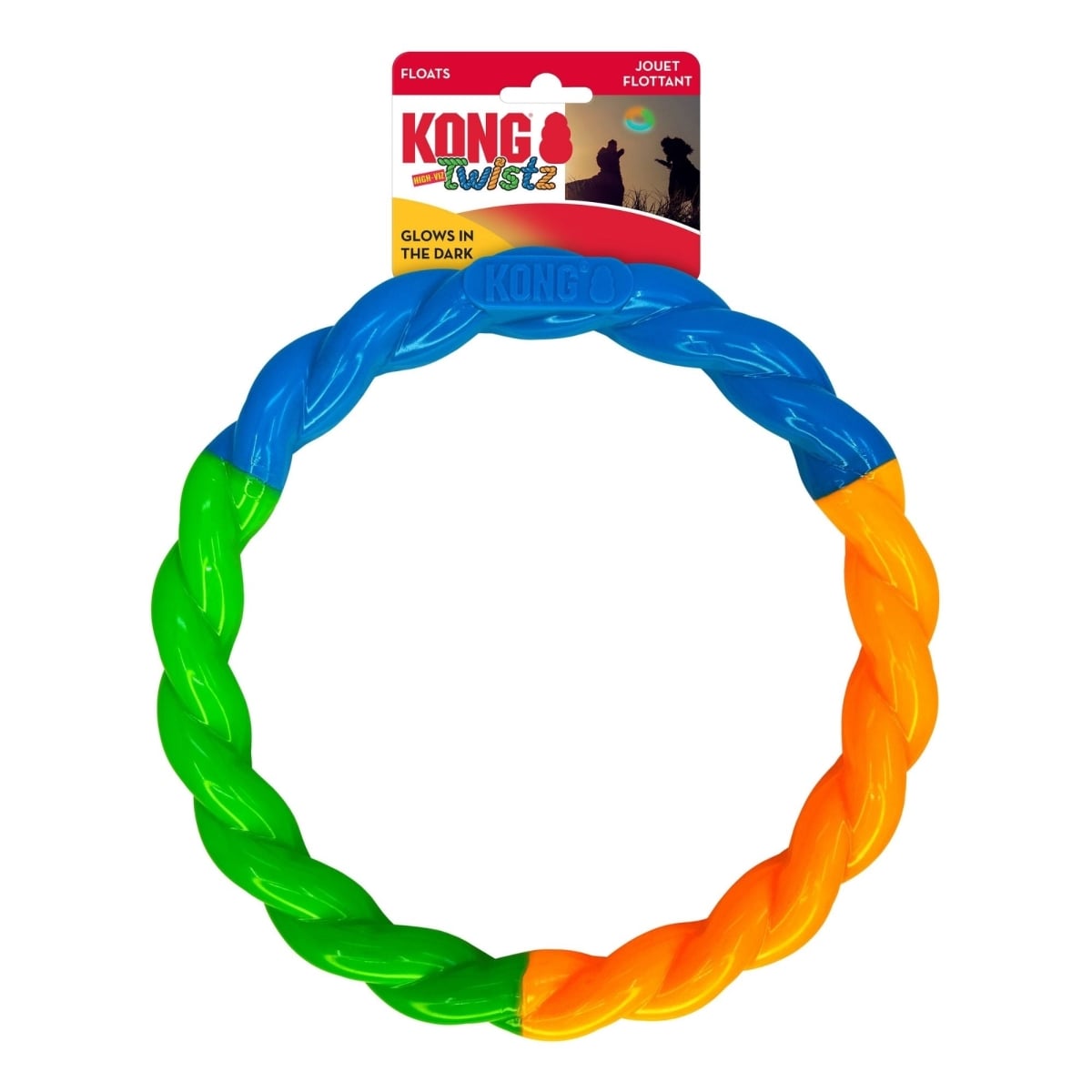 35585529257 Twistz High-Viz Ring Dog Toy, Assorted Color - Large