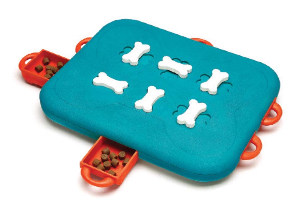 700603673341 Nina Ottosson Casino Puzzle Game Interactive Dog Toy, Turquoise