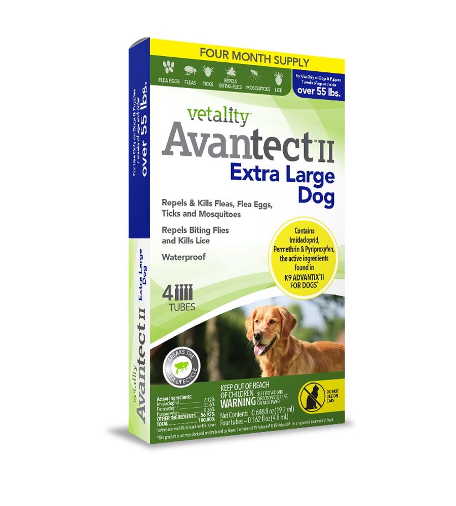 190623250033 55 Lbs Avantect Ii Flea & Tick Remedy For Extra Large Dogs - 4 Doses