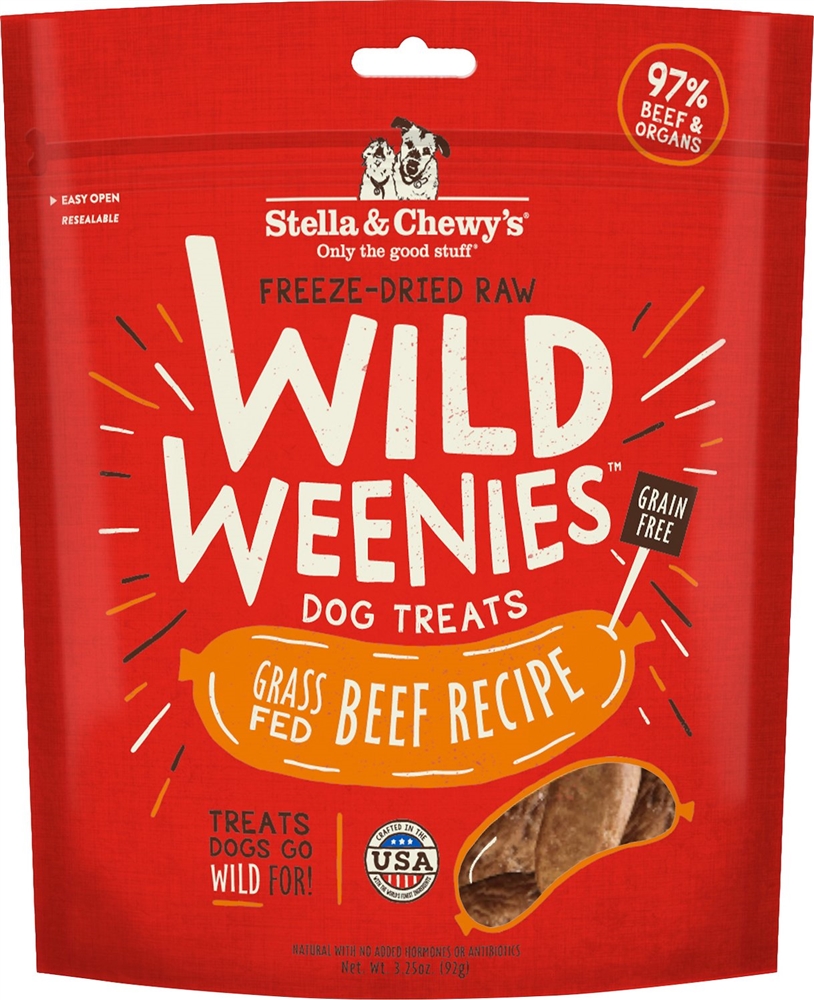 852301008120 3.25 Oz Dog Freeze Dried Weenie Beef Treats